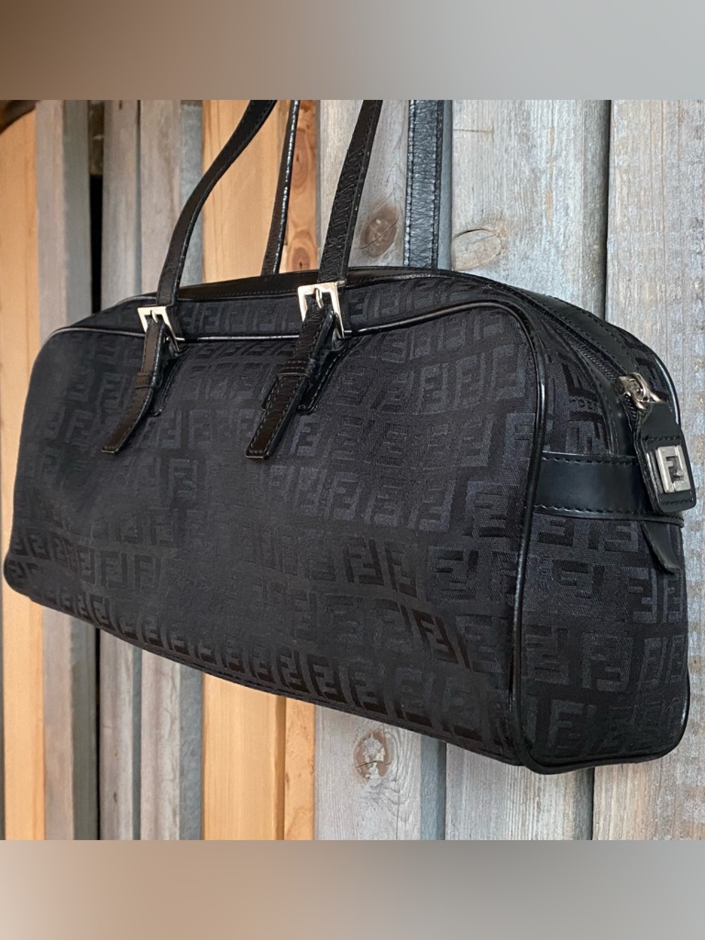 Vintage Fendi black shoulder bag